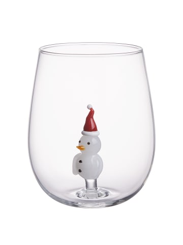 Butlers Trinkglas MERRY & JOY Schneemann in Durchsichtig