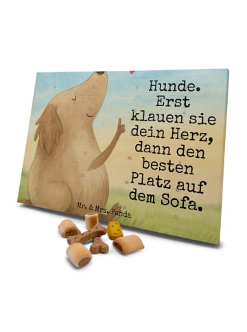 Mr. & Mrs. Panda Hund Adventskalender Hund Liebe Design mit Spruch in Weiß