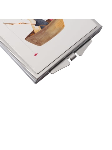 Mr. & Mrs. Panda Taschenspiegel Pinguin Angelboot ohne Spruch in Weiß