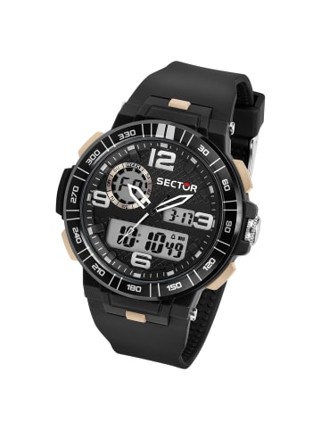 Sector Digital-Armbanduhr Sector Digital schwarz extra groß (ca. 40,3x39,7mm)