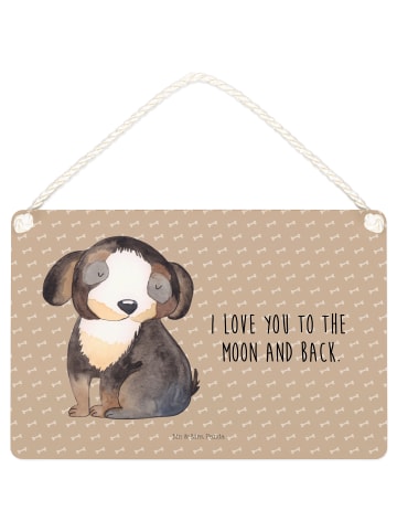 Mr. & Mrs. Panda Schild Hund Entspannen mit Spruch in Hundeglück