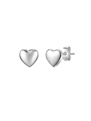 Glanzstücke München Ohrstecker Herz aus Sterling Silber in silber