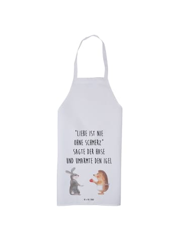 Mr. & Mrs. Panda Küchenschürze Hase Igel mit Spruch in Weiß