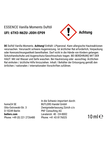 Butlers Butlers Duftöl ESSENCE Vanilla Moments in Braun