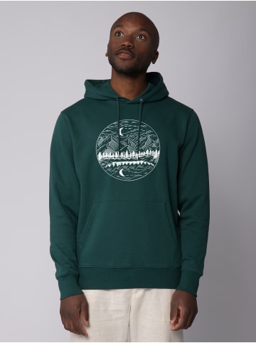 wat? Apparel Sweatshirt Mountains by night in Glazed Green