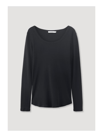 Hessnatur Langarmshirt in schwarz