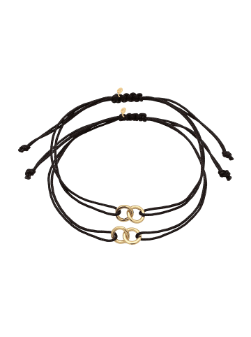 Elli Armband 925 Sterling Silber Infinity, Kreis in Schwarz