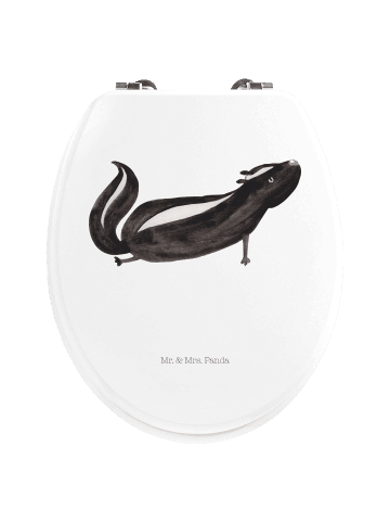 Mr. & Mrs. Panda WC Sitz Stinktier Yoga ohne Spruch in Weiß