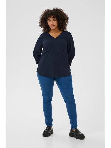 KAFFE curve Langarm-Bluse KClunda in Midnight Marine
