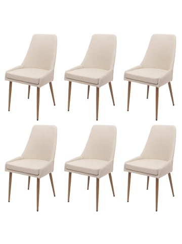 MCW 6er-Set Esszimmerstuhl O27, Beige