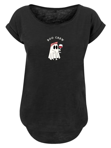 F4NT4STIC Long Cut T-Shirt Boo Crew Drinking Geist Halloween in schwarz