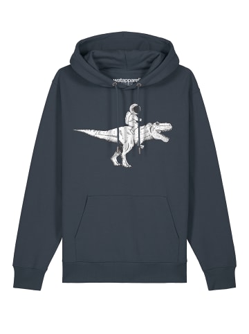 wat? Apparel Sweatshirt Astronaut on T-Rex in India Ink Grey