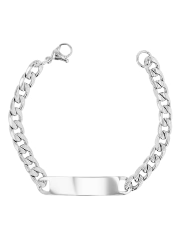 Adeliás Damen Armband – Panzerarmband aus Edelstahl 18 cm in silber