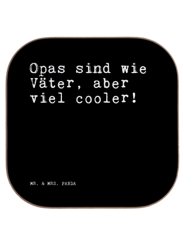Mr. & Mrs. Panda bieruntersetzer Opas sind wie Väter,... mit Spruch in Schwarz