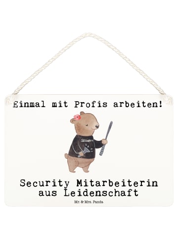 Mr. & Mrs. Panda Schild Security Mitarbeiterin Leidenschaft mit ... in Weiß