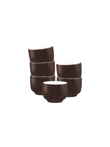 Seltmann Weiden 6er Set Espressotassen ohne Henkel Sento Home Pure Colors in Chocolate 80 ml