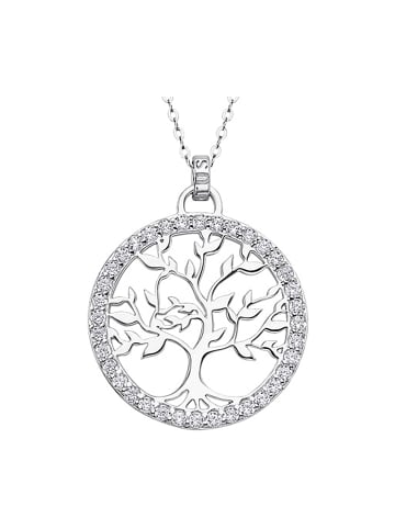LOTUS silver Lebensbaum Halskette 925 Sterling Silber ca. 42cm weiß, silber