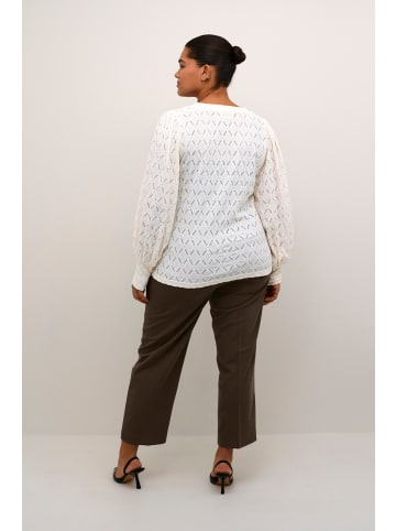KAFFE curve Langarm-Bluse KCtina in Chalk
