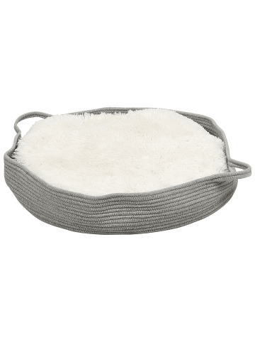 Beliani Tierbett DALAMAN in Grau/Weiß - (W) 70 x (H) 14 x (L) 70 cm