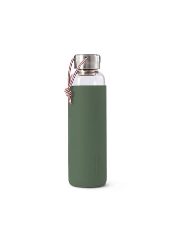 Black+Blum Glas-Trinkflasche, Olive, 600 ml