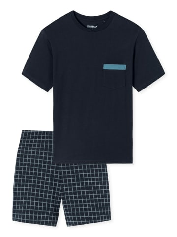Schiesser Pyjama kurz für Herren in blau