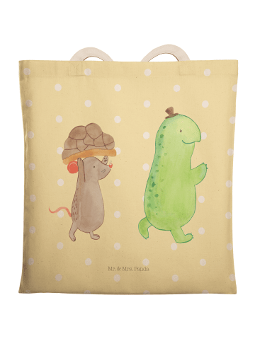 Mr. & Mrs. Panda shopping bag Schildkröte Maus ohne Spruch in Gelb Pastell