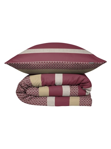 Schiesser Baumwollsatin-Bettwäsche-Set Dion in Bordeaux