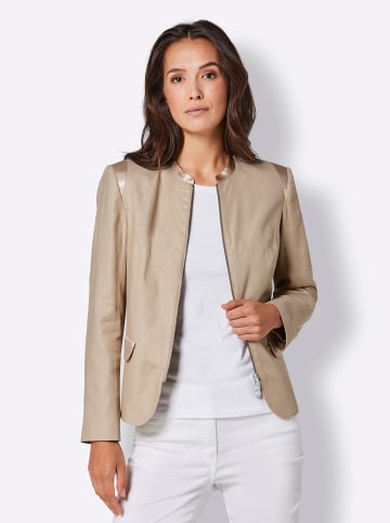 creation L Leinen-Viskose-Blazer in beige