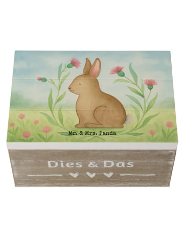 Mr. & Mrs. Panda Truhe Hase Sitzen Design ohne Spruch in Weiß