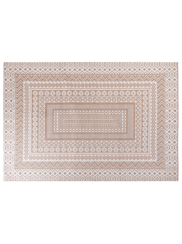 Beliani Kurzflor BAGLAR in Beige/Weiß - (W) 160 x (H) 0.7 x (L) 230 cm