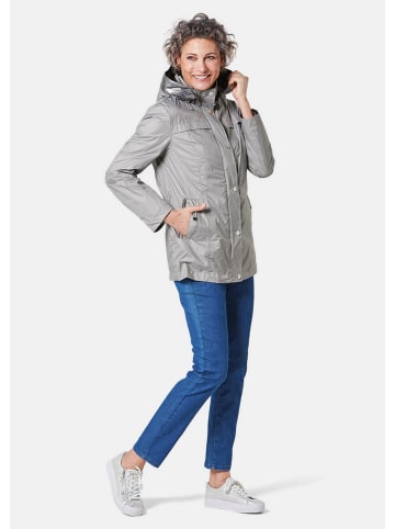 GOLDNER Leichtjacke Leichtjacke mit vielen Details in grau