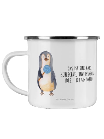 Mr. & Mrs. Panda Teetasse Pinguin Lolli mit Spruch in Weiß