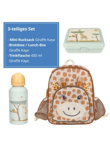 Sterntaler 3er Set Rucksack, Brotdose in orange,gruen,motiv