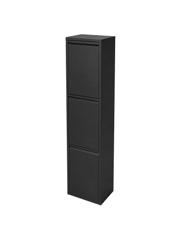 relaxdays Mülleimer in Schwarz - 3x 18 l