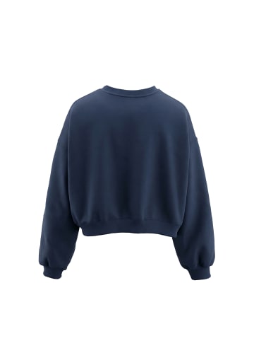 Swirly Women Sweatshirt in Navy