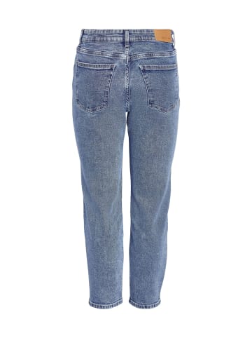 Noisy may Lockere Ankle Jeans Slim Fit Denim Hose High Waist NMMONI in Blau