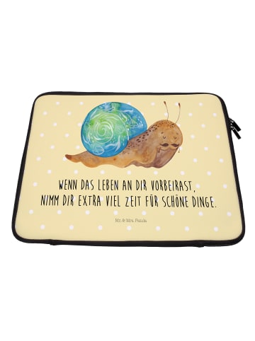 Mr. & Mrs. Panda Notebook Tasche Schnecke Sir mit Spruch in Gelb Pastell