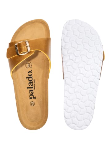 Palado Pantoletten Malta Metallic in Senf Gold