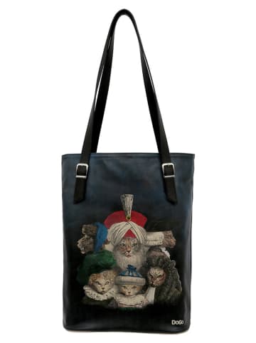 Dogo Tall Bag Umhängetasche - Royal Cats in Schwarz