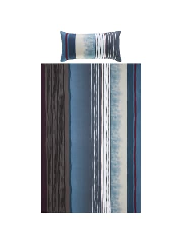 REDBEST Single-Jersey Bettwäsche in blau-anthrazit