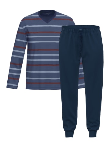 Ammann Schlafanzug Night & Home Cotton in Dunkelblau