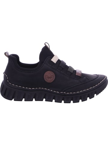 rieker Slipper in schwarz/chestnut/forest