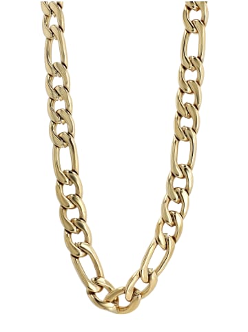 Adeliás Unisex Halskette – Figarokette aus Edelstahl 43 cm in gold