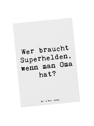 Grußkarte Spruch Oma Heldin mit Spruch in Weiß