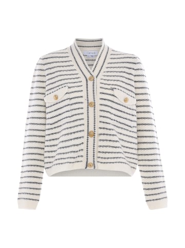 caneva Sweater in WEISS MARINE STREIFEN