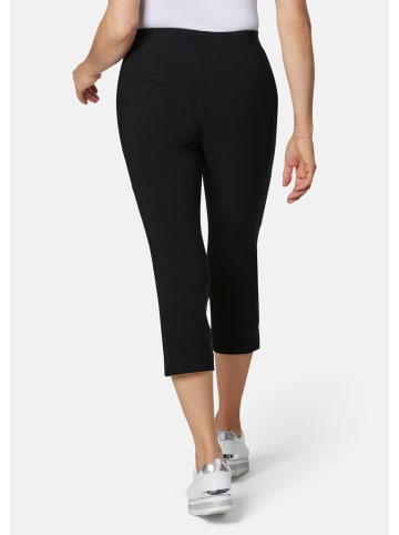 GOLDNER Kurzgröße:  Schlupfhose LOUISA mit Steppnähten in schwarz