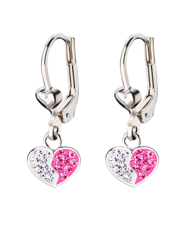 schmuck23 Silber Ohrringe 925 Herz 0,7 cm x 0,8 cm