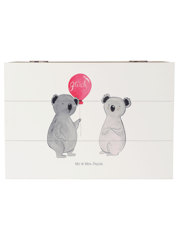 Mr. & Mrs. Panda Geschenkdose Koala Luftballon ohne Spruch in Weiß
