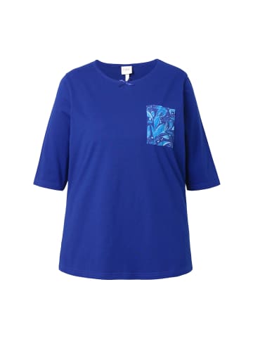 Ulla Popken Pyjama-Shirt in indigo