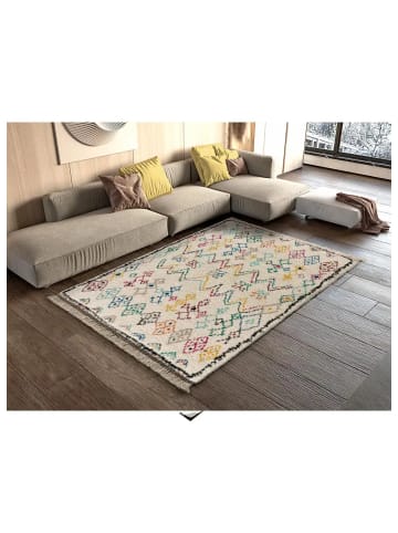 Atticgo Hochflor-Teppich YEBEL in weiß